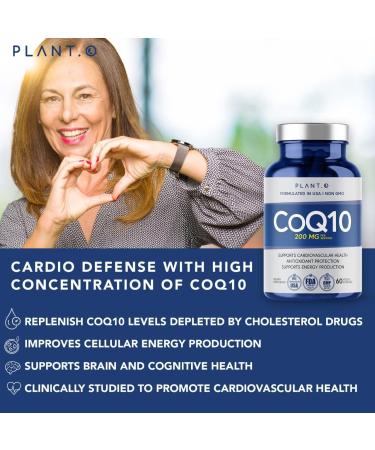 CoQ10 200mg Softgels - Premium Heart Supplement for Energy & Immune Support | 60 Rapid Release Capsules - Buy Online on GoSupps.com