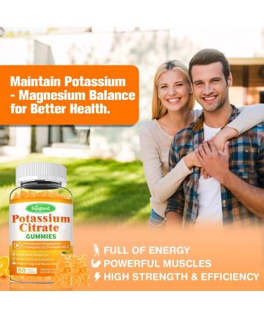 2 Pack Potassium Citrate Gummies High Potency Potassium Supplement for Muscle Health Leg Cramp Relief Electrolyte Balance Vegan Non-GMO Gluten-Free Orange Flavor 120 Count Orange 60 Count (Pack of 2) - Buy Online on GoSupps.com