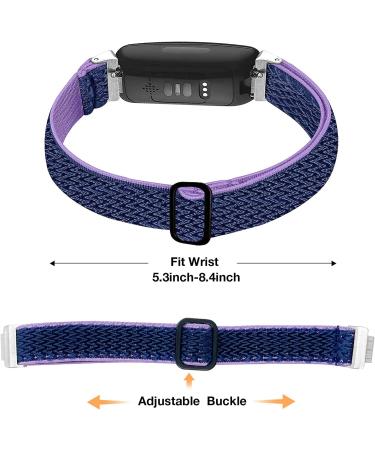 3 Pack Adjustable Fitbit Inspire 2 Bands - Ethnic Blue, Arrow Green, Red | Compatible with Fitbit Inspire HR/Inspire - Soft Loop Nylon Fabric Straps for Women/Men - Buy Online on GoSupps.com