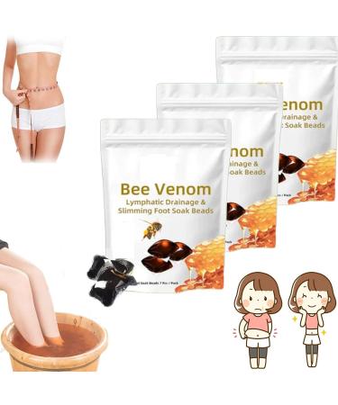 Bee Venom Lymphatic Drainage & Slimming Foot Soak Beads Bee Venom Foot Soak Detoxingherbs Cleansing Foot Soak Beads Body Detox Foot Soak Beads Improve Blood Circulation (3 Box)