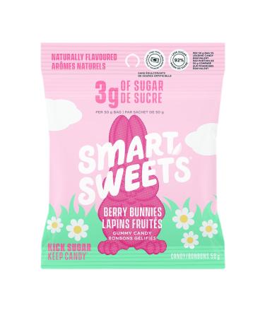 SmartSweets Berry Bunnies gummy Easter candy 50 gram pouches (pack of 14)