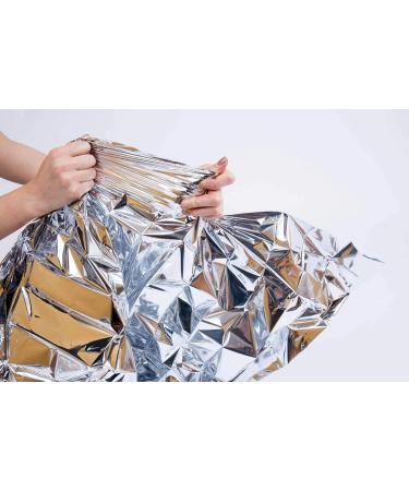 HealthyLine Thermal Foil Sauna Blanket 50-Pack - Detox & Weight Loss Far Infrared Therapy - 97% Body Heat Retention - 64 x 84 Mylar Sheets - Buy Online on GoSupps.com