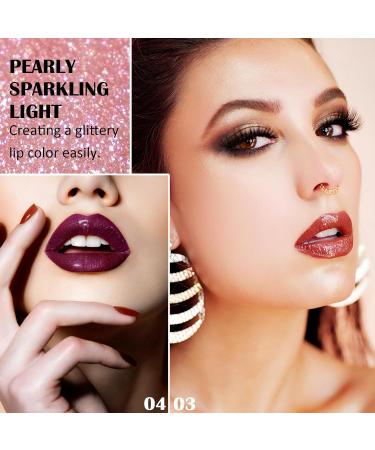 DAGEDA 4PCS Shimmer Liquid Lipstick - Long Lasting Moisturizing & Waterproof Lip Gloss for Women | Sparkling Multicolor Lip Makeup - Buy Online on GoSupps.com