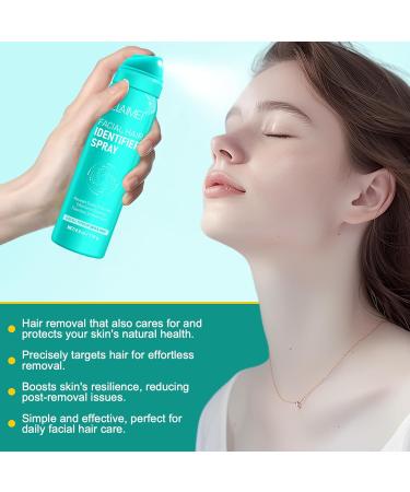 Hair Identifier Spray for Face Shaving & Dermaplaning - 4 oz | Moisturizing Hair Removal Spray for All Skin Types + 4 Razors - Buy Online on GoSupps.com