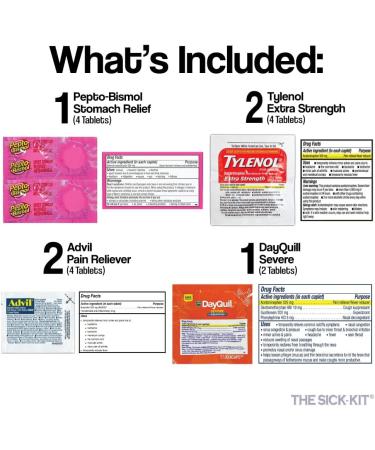 Sick-KIT: 15+ Essential Items for Cold, Flu, & Surgery Recovery - Get Well Soon Gift Set - Buy Online on GoSupps.com