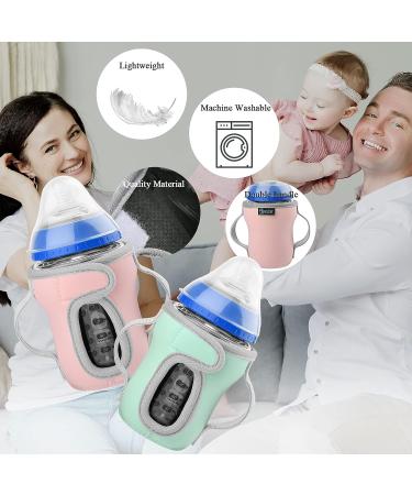 Beautyflier Glass Baby Bottle Sleeve Covers for Tommee Tippee Nature Baby Bottles with Dual Handle  3.8mm Thicken Heat and Cold Retention Baby Bottle Sleeve (9OZ) 9 Ounce - Buy Online on GoSupps.com