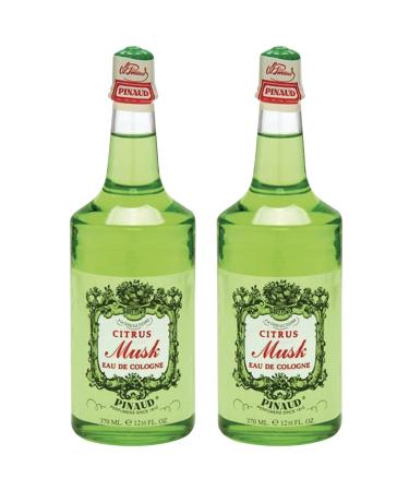 Clubman Pinaud Citrus Musk Eau De Cologne Invigorating Citrus and Musk Blend for Men 12.5 Fl Oz (Pack of 2)