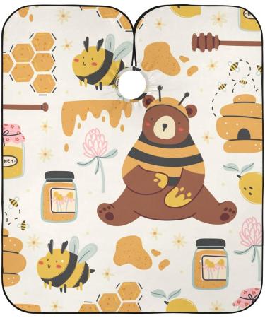 Waterproof Barber Cape - Bear Bee & Cheetah Hair Cutting Bib for Men & Women | Unisex Hair Salon Accessory - Buy Online on GoSupps.com