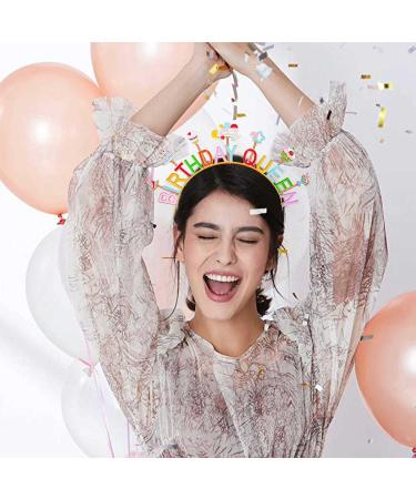 NVENF Birthday Girl Headband - Happy Birthday Crown Tiara for Girls - Cake and Candy Design - Buy Online on GoSupps.com