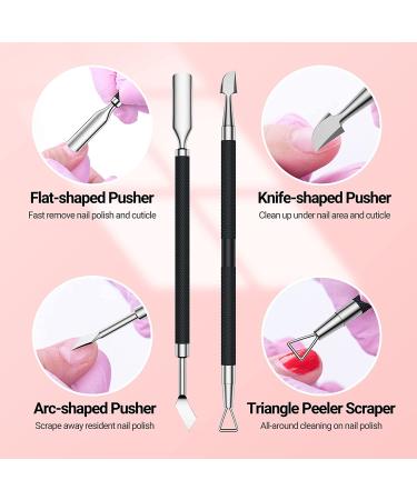 Melodysusie 4-in-1 Acrylic Nail Clippers Kit - Stainless Steel Cuticle Trimmer & Nail Manicure Set - Black - Buy Online on GoSupps.com