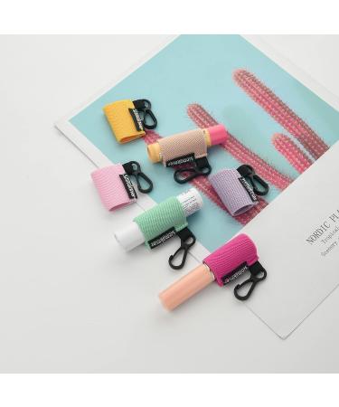 Homakover 12 Pack Compact Clip-On Chapstick Holder Keychain - Multicolor Lip Balm Sleeves with Tight-Knit Elastic Clip - Fits Most Standard Lip Balm - 12 Colors - Buy Online on GoSupps.com