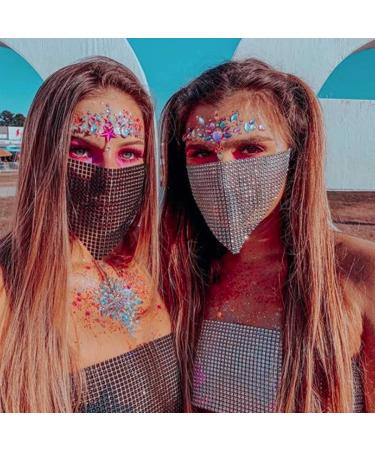 Ludress Crystal Face Stickers - Star Glitter Mermaid Festival Body Jewels - Sparkly Halloween Party Accessories for Women and Girls (White) - Buy Online on GoSupps.com