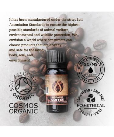 Ecodrop Pure Coffee Essential Oil - 10ml | 100% Natural Indian Coffea Arabica Oil for Aromatherapy & Massage | Organic Energy Boost & Skin Exfoliation - Buy Online on GoSupps.com