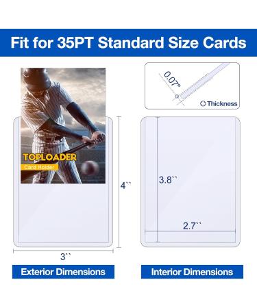 Sooez 35PT Toploader Card Protectors (32 Count) - Hard Plastic Sleeves for Trading Cards and Collectibles - Buy Online on GoSupps.com