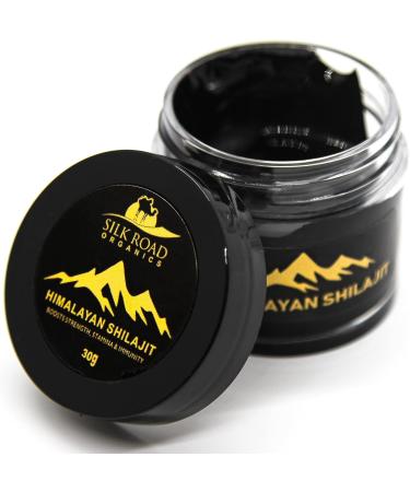 SILK ROAD ORGANICS Pure Himalayan Shilajit Resin - 30gm with Fulvic Acid and 84+ Trace Minerals | Metabolism Support, Immune System Boost, Energy & Focus | Includes Measuring Spoon - Buy Online on GoSupps.com