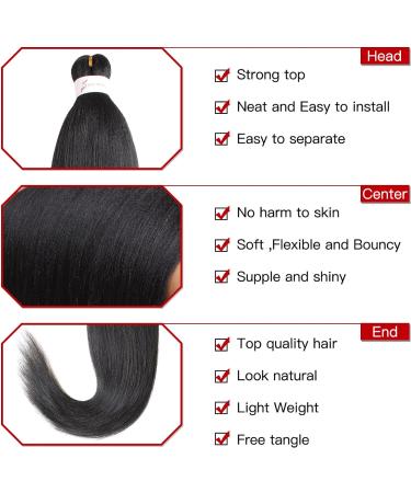 Xtrend 26 Inch 3 Packs Pre Stretched Braiding Hair Blonde Braiding Hair Pre Stretched Yaki Texture Pre-stretched Braids Hair Professional Synthetic Hair Extension (3Packs 613#) 26 Inch (Pack of 3) 613# - Buy Online on GoSupps.com