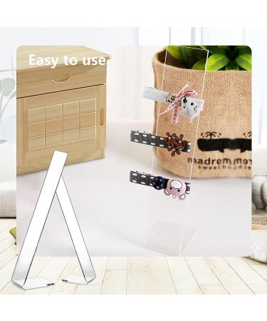 Acrylic Hair Clip Display Stand Set - L-Shaped Hairpin Holder for Girls | Transparent Holder for Hair Clip Organization - Buy Online on GoSupps.com