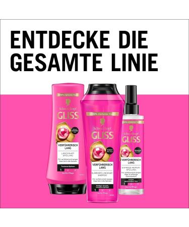 handle Gliss ExpressRepair Conditioner seductively long 2 x 200 ml hair conditioner for seductively long hair conditioner with heat protection for future hair damage 200 ml 2er Pack - Buy Online on GoSupps.com