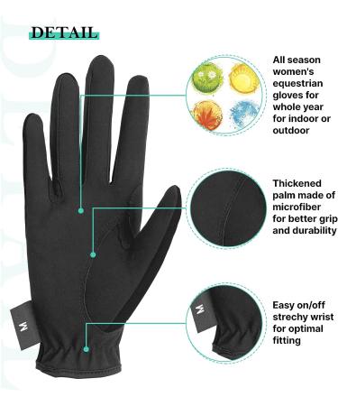 Thapower Women Winter Horse Riding Gloves - Black Large - Buy Online on GoSupps.com