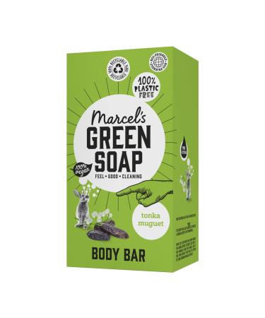 Marcel's Green Soap - Body Bar Tonka & Muguet - Saves 3 bottles of regular Shower Gel - 100% Eco friendly - 100% Vegan - 97% Biodegradable - 150 G Tonka & Muguet 150 g (Pack of 1)