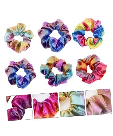 FRCOLOR Elastic Hair Ties hair satin fabric hair bands purple Hair Scrunchy hair Bow stretch Bobbles hair band rainbow scrunchie bubble product woman Stretchy Hair Ties