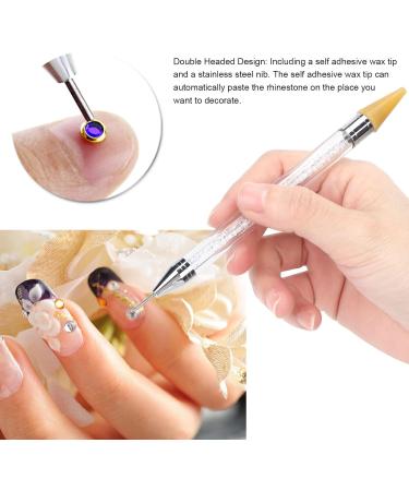 Rhinestone Painting Pen Comfortable Grip Professional Double Headed Lightweight Rhinestone Drill Pen for Nail Shop for Craft - Buy Online on GoSupps.com