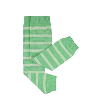Hoppediz Organic Cotton Baby Leg Warmers (Green/Light Green) One Size - green