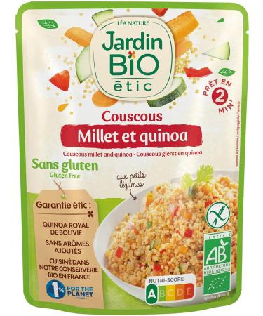 Jardin BiO tic - Gluten-free Millet and Quinoa vegetable couscous - 220 g - Pack of 6 - Buy Online on GoSupps.com