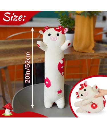 Yamepuia Long Mushroom Cow Plush Pillow - 20 Cuddly Squishy Toy for Kids & Girlfriend - Buy Online on GoSupps.com