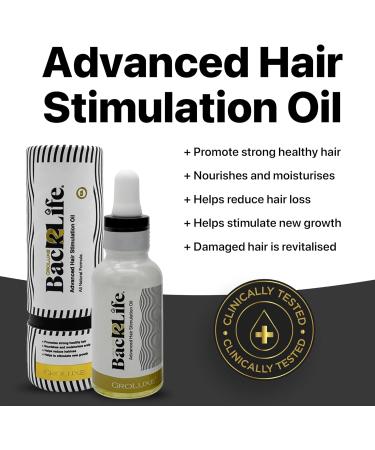 Back2Life 100% Natural Hair Stimulation & Beard Growth Oil - Say Goodbye to Patchy Beards - Moisturizing Serum for Hair & Beard - Scalp Repair & Regrowth Formula - Buy Online on GoSupps.com