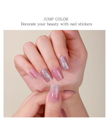 JMEOWIO Pink Glitter Nail Foil - Self-Adhesive Nail Stickers for Stunning Nail Art | International Shipping - Buy Online on GoSupps.com