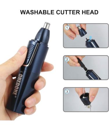 ONEDONE Nose Hair Trimmer - 3 in 1 USB Rechargeable Ear & Nose Trimmer for Men | Perfect Father s Day Gift | Painless Dual-Edge Blades - Buy Online on GoSupps.com