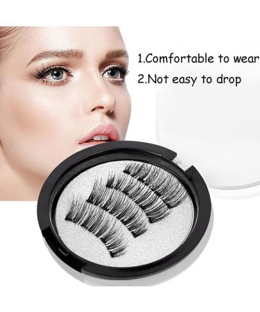 Magnetic Eyelashes Reusable Self-Adhesive Eyelashes with Applicator Natural Fluffy Curling Long Eyelashes 3D Effect Waterproof Fake Eyelash Set KS01-4 - Buy Online on GoSupps.com