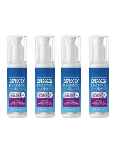 100ml Estrogen Cream Natural Bioidentical - Menopause Relief Estrogen Cream - Enhance Your Internal and External Balance etabolism (4 Bottle)