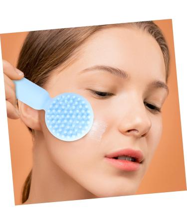 DOITOOL Silicone Face Brush Silicone Handheld Face Brush Facial Brush Face Scrubber Brush Pore Scrubber Face Scrubber Exfoliator Brush Skincare Brush Silica Gel Skin Care Brush 11x5cm Sky-blue - Buy Online on GoSupps.com