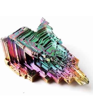 Natural Crystal Rough 1 Piece Rainbow Bismuth Metal Specimen Colorful Cluster Home DecorStones (Color : 31-40g) (Color : 51-60g) - Buy Online on GoSupps.com