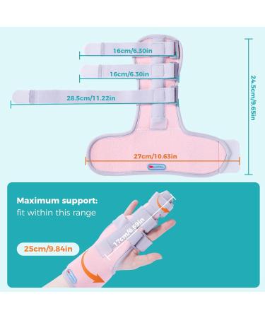 Adjustable Metacarpal Splint Brace - Two Finger Straightener for Right & Left Hand (Pink) - Shop Now for International Shipping - Buy Online on GoSupps.com