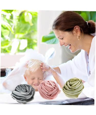 NOLITOY 6 Pcs Rose Bath Balls | Exfoliating Bath Sponge & Shower Scrubber for Body | Large Polyester Bath Poufs for Back Massage | Ideal for Girls - Buy Online on GoSupps.com