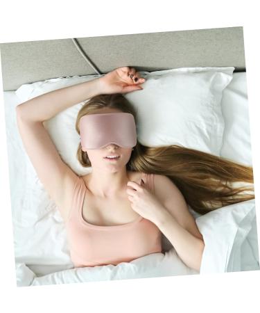 Angoily 3D Blackout Silk Sleeping Mask | Satin Eye Cover for Ultimate Comfort | Sleep Eye Mask with Memory Foam | Travel & Home Use - Pink - Buy Online on GoSupps.com