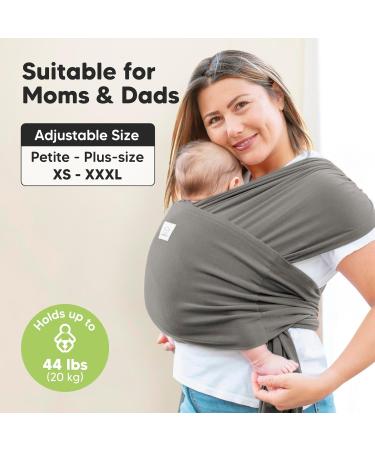 Keababies D-Lite Elastic Baby Sling Carrier | Newborn Ring Sling | Easy On Baby Carrier in Graphite - Buy Online on GoSupps.com