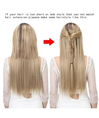 Buy Hair Part Extensions - Wavy Invisible Wire Tresse Hair - Ashblond & Bleach Blond - 50cm 90g | International Shipping Available - Buy Online on GoSupps.com
