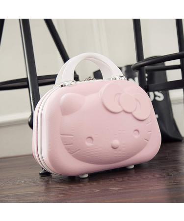N-brand 14 Inch Hello Kitty Cosmetic Case Box Beauty Makeup Case Bag Organizer Cartoon Hellokitty Travel Suitcase Luggage Storage Bag 3 14Inch