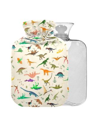 Dinosaur Hot Water Bottle with Cover 1L Small Pain Relief for Children Men and Women BAP Free