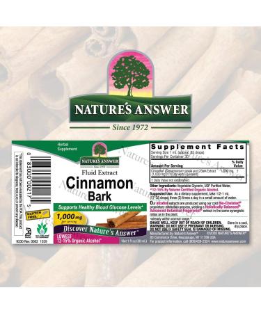 Nature's Answer Cinnamon Bark Extract - 1 fl oz - Buy Online on GoSupps.com