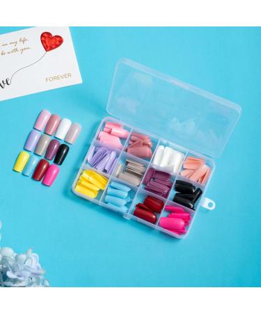 Fake Nails | Multi Colors and Styles Long Short Fake Nails Full - Easy to Use and Portable Ballerina Coffin Press on Nails for Rossev - Buy Online on GoSupps.com