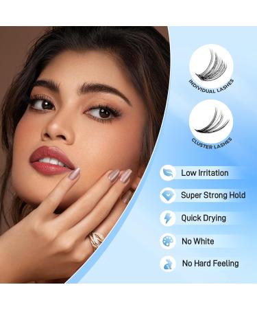Fast Drying Waterproof Lash Glue - Strong Hold Individual & Cluster Extensions (5ML) | Long Lasting DIY Eyelash Glue for International Shipping - Buy Online on GoSupps.com