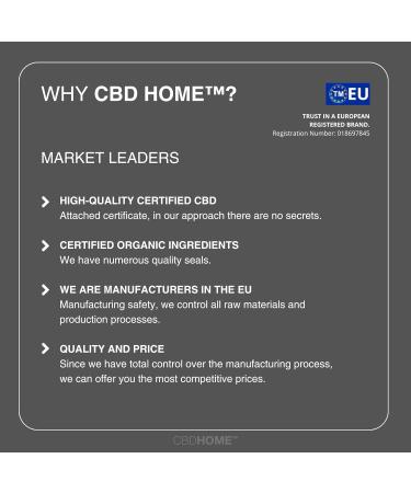 CBD HOME Oils - CBD Oil 40% - 30 ml - Isolated - Coconut Oil (MCT) and Organic Hemp Enriched with 40% Pure CBD and Omega 3-6-9. Certified CBD Oil 12.000 mg - Made in The EU - Buy Online on GoSupps.com