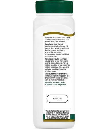 21st Century Fenugreek 610mg - 100 Vegetarian Capsules | Natural Herbal Supplement - Buy Online on GoSupps.com