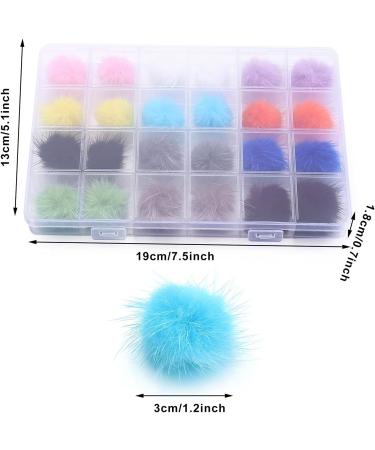 12 Colors Mixed Detachable Nail Art Decortaions 3D Charms Nail Poms Decorate Nail Art DIY Fluffy Plush Ball for Nail Magnetic Nail Pom Poms - Buy Online on GoSupps.com