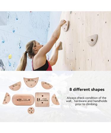 Wooden Rock Climbing Holds Set for Kids and Adults | Variety Screw-On Hand Holds with Mounting Hardware - Buy Online on GoSupps.com